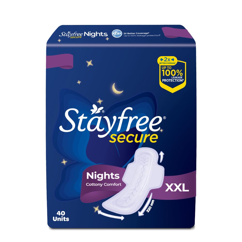 Stayfree Secure Nights Cottony Comfort XXL Sanitary Pads 48 pcs