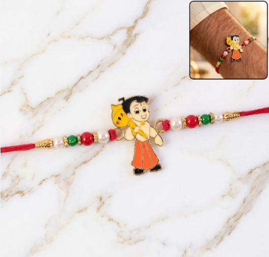 Chhota Bheem Rakhi – Beaded Cartoon for Kids, 1 pc