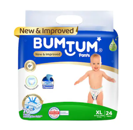Bumtum Baby Diaper Pants, New Born, 40 Count