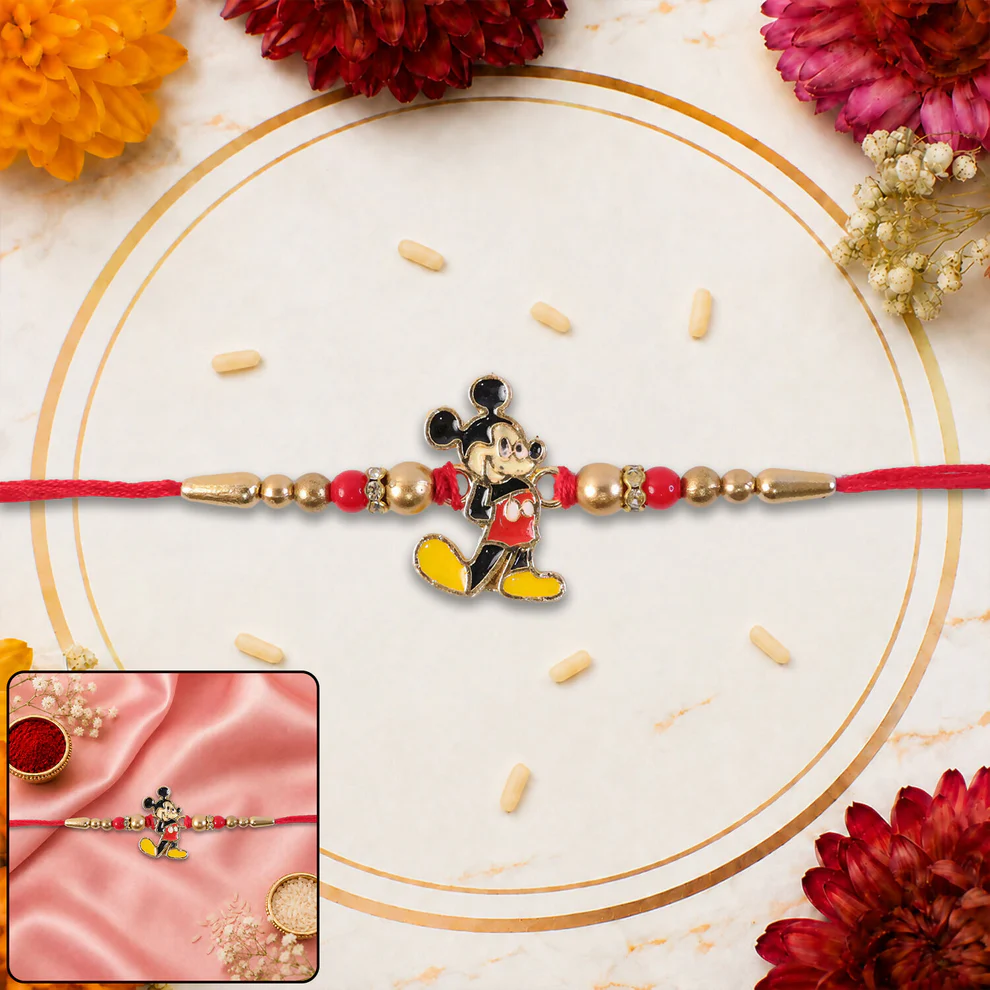 Kids Rakhi – Cute Mickey Mouse Design, 1 pc