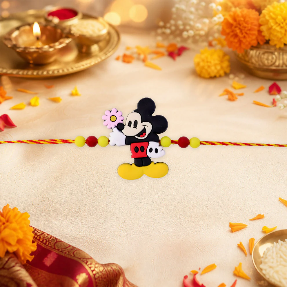 Kids Rakhi – Cute Cartoon Mouse Design, 1 pc